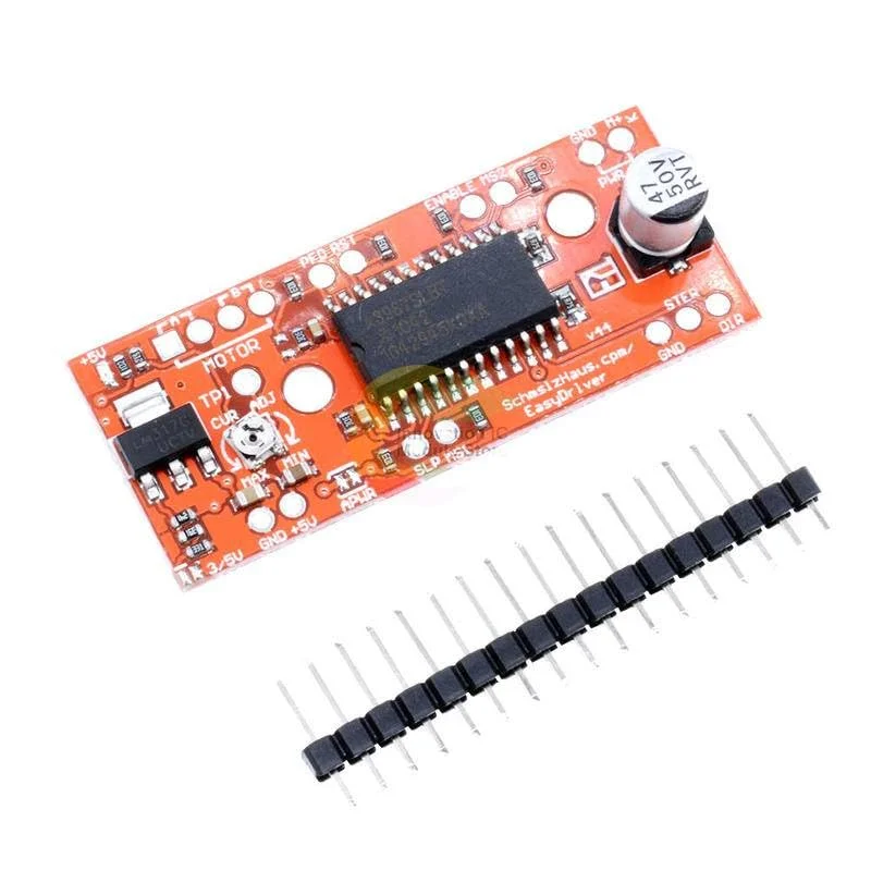 ماژول درایور موتور پله ای EasyDriver مدل A3967 V44 برای برد توسعه آردوینو و پرینتر سه بعدی ماژول درایور موتور پله ای EasyDriver مدل A3967 V44 برای برد توسعه آردوینو و پرینتر سه بعدی
