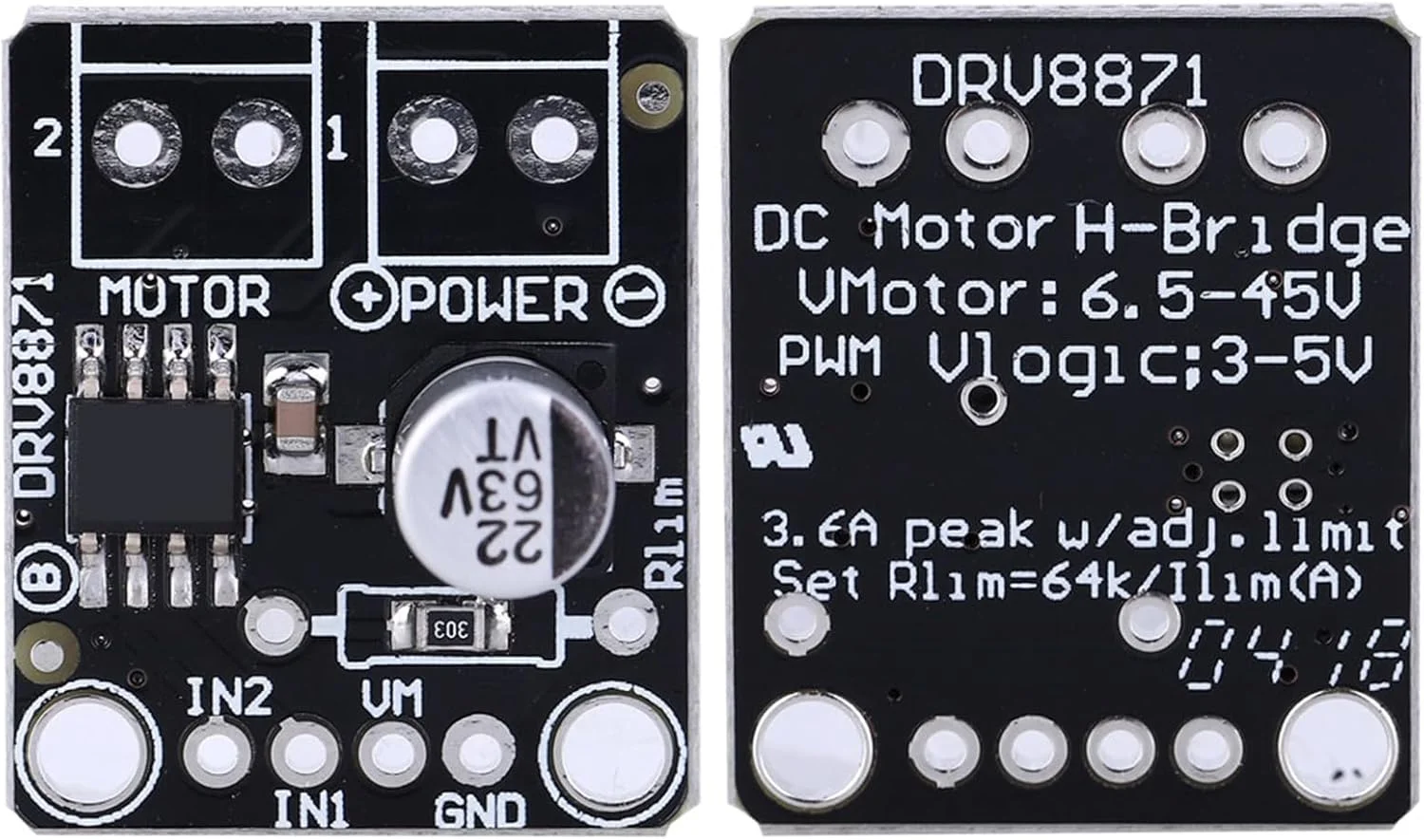 ماژول درایور موتور DC براش DRV8871 برای تجهیزات صنعتی چاپگر با کنترل PWM