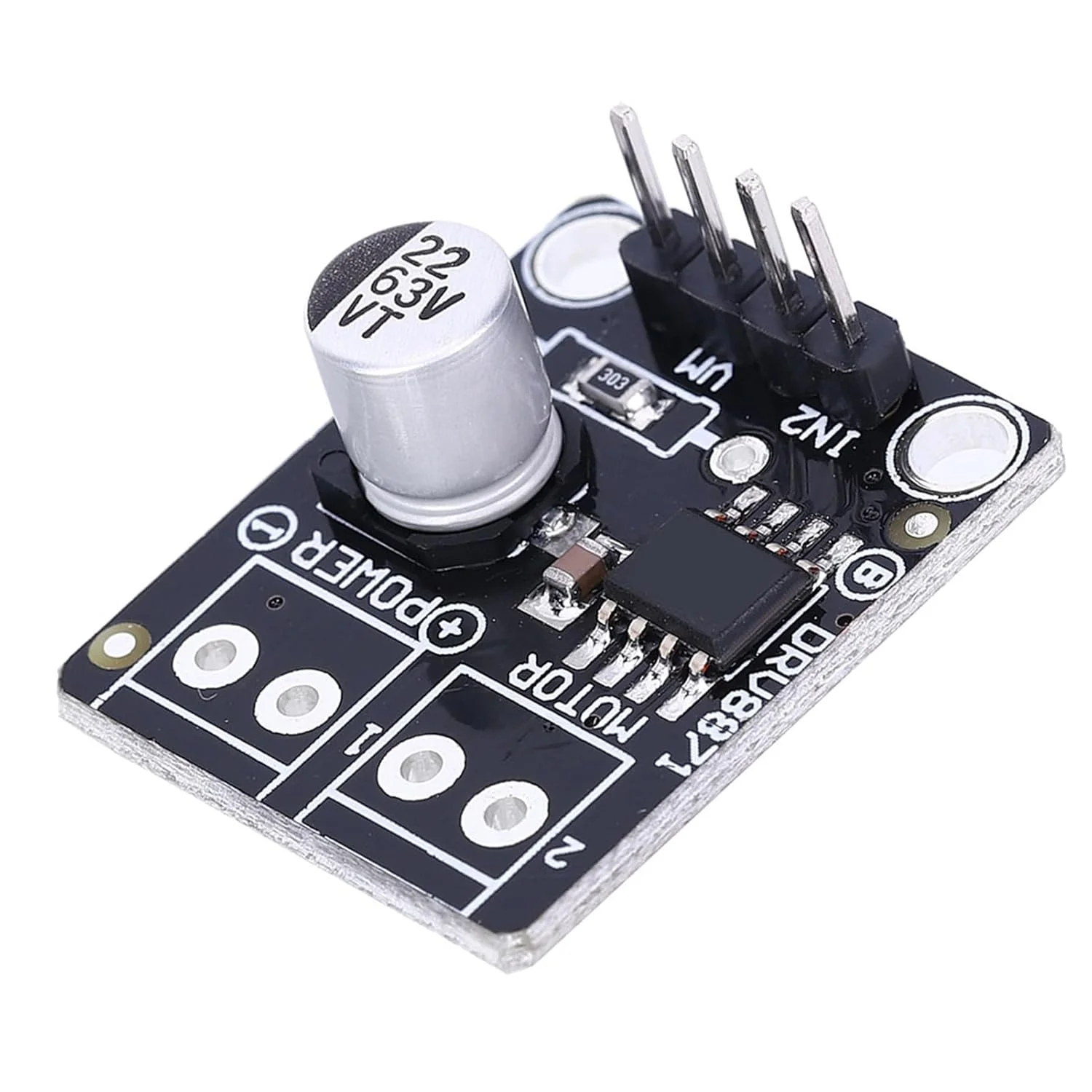 برد درایور موتور DC پل H مدل DRV8871، ماژول کنترل PWM توان بالا، جریان پیک 3.6 آمپر برای تجهیزات صنعتی، ماشین های کوچک، چاپگر و لوازم خانگی