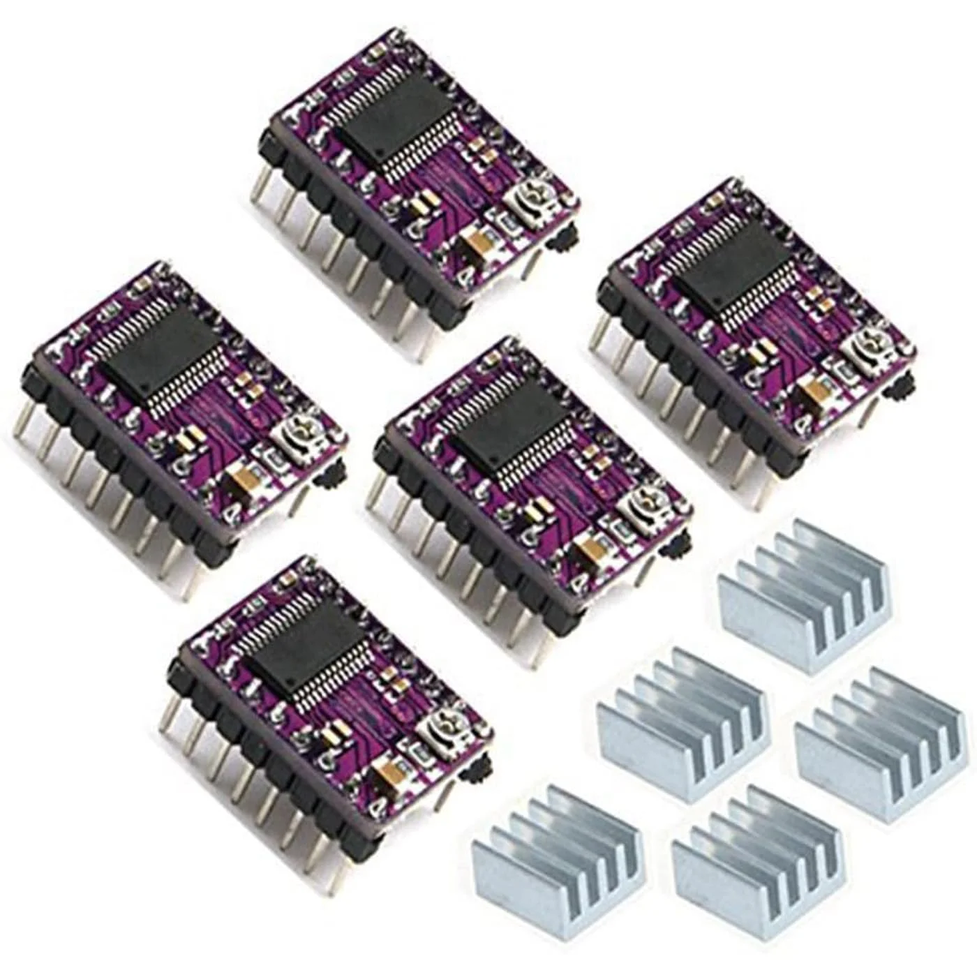 ماژول درایور موتور پله ای DRV8825 برای پرینتر سه بعدی RepRap 4 RAMPS1.4 StepStick - پنج عدد