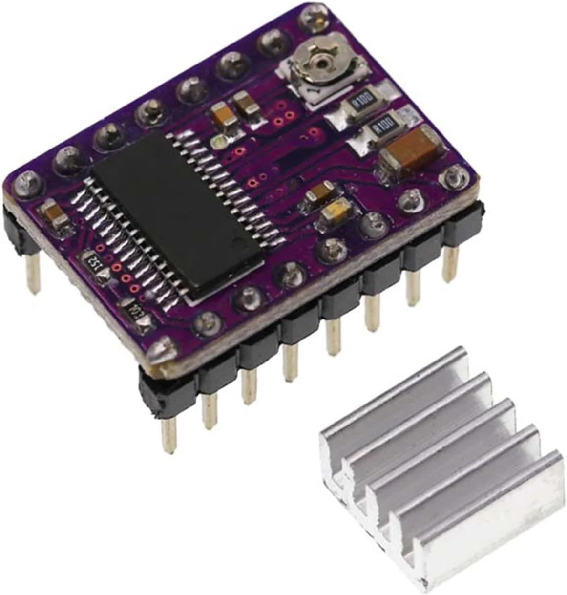 ماژول درایور موتور پله ای DRV8825 برای پرینترهای RepRap 4 RP1.4 StepStick به همراه هیت سینک