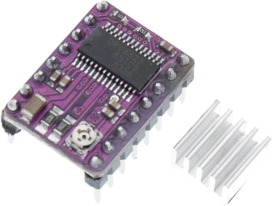 ماژول درایور موتور پله‌ای DRV8825 StepStick Mute Driver Ramps 1.4 Reprap 4 PCB به همراه هیت سینک، لوازم جانبی پرینتر سه بعدی