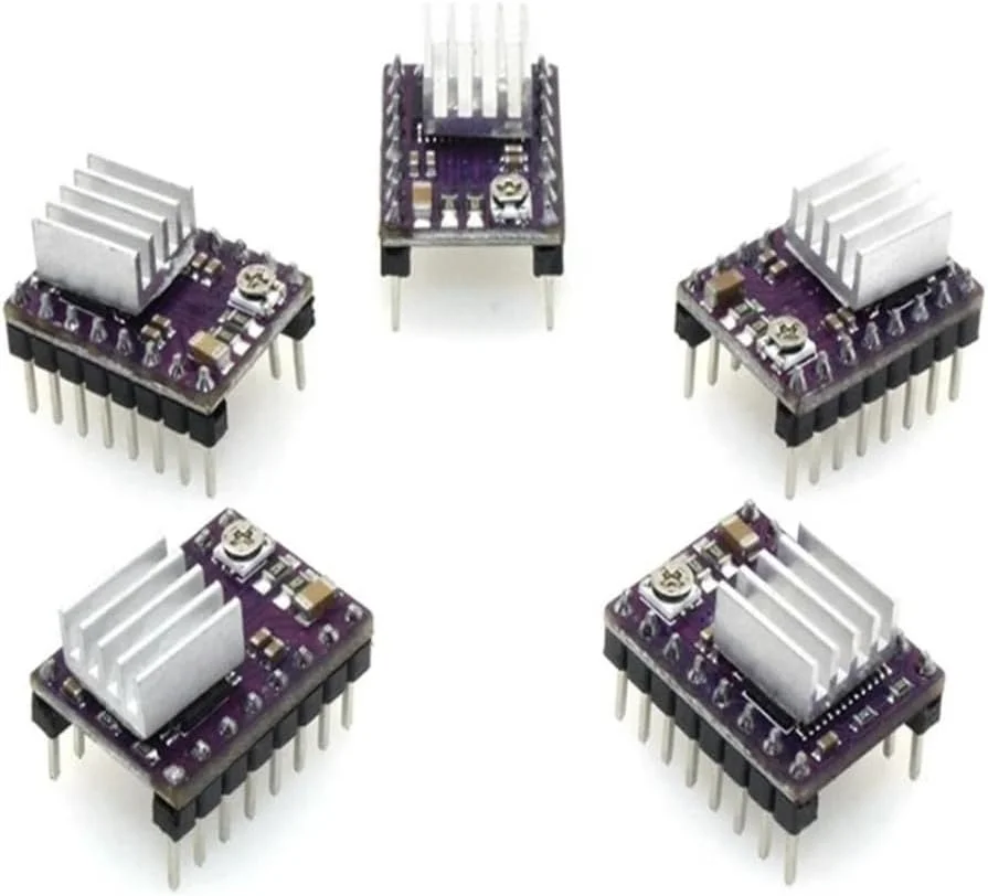 ماژول درایور موتور پله ای DRV8825 لایه ای برای چاپگر سه بعدی RP1.4 A4988 به همراه هیت سینک کوچک