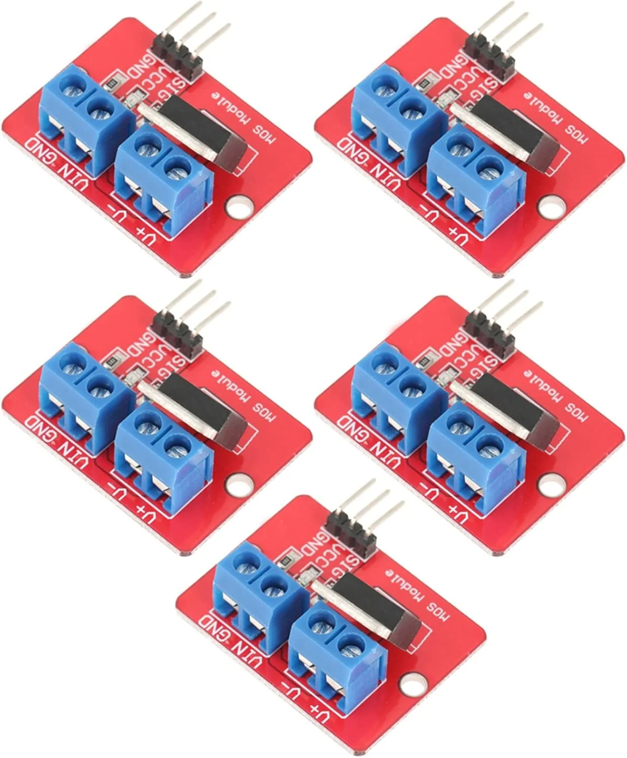 ماژول درایور IRF520 حرفه ای، 3.3V/5V برای علاقه مندان به الکترونیک ARM، SCM DIY الکترونیکی، 5 عددی