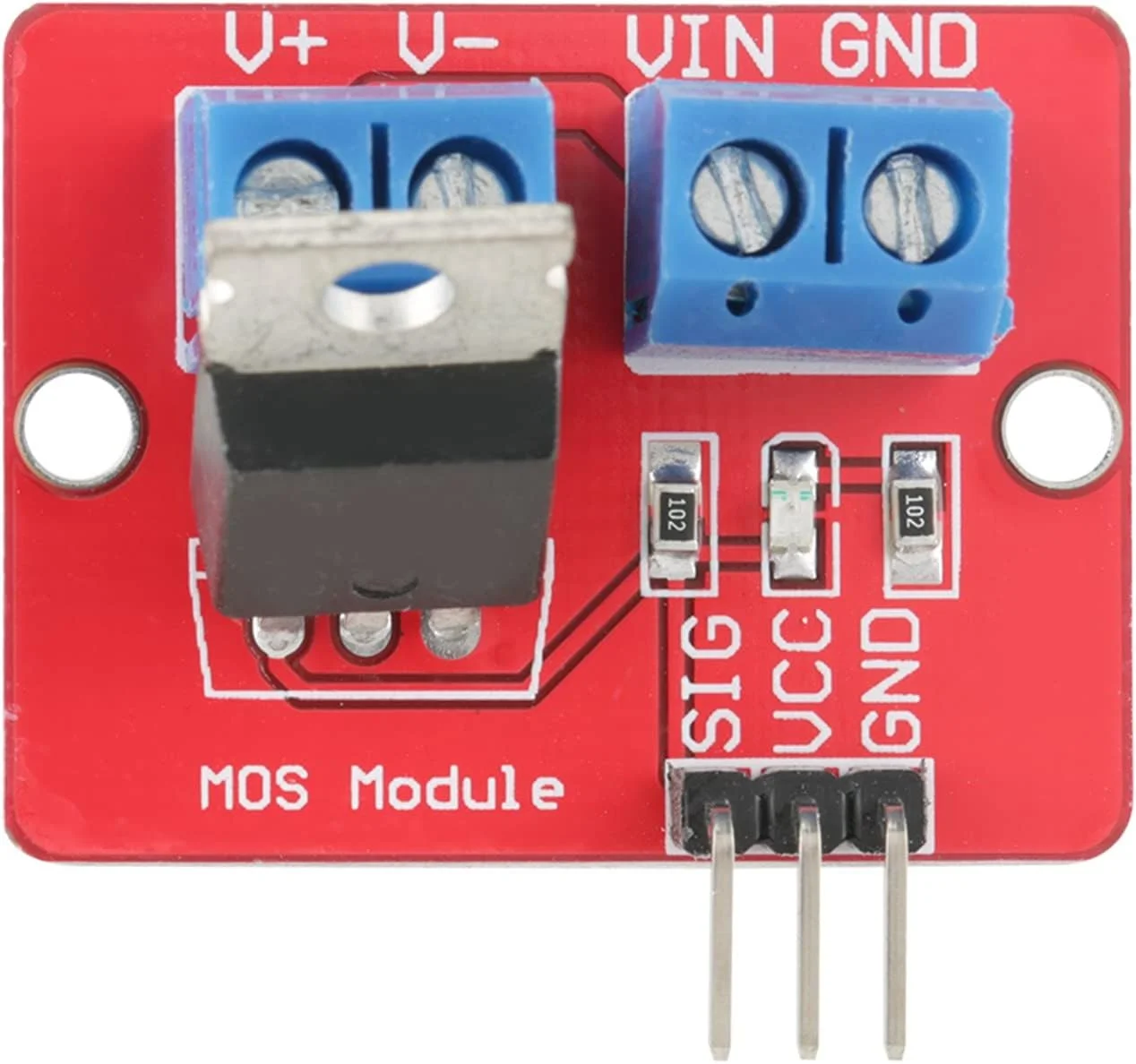 ماژول درایور IRF520 حرفه ای، 3.3V/5V برای علاقه مندان به الکترونیک ARM، SCM DIY الکترونیکی، 5 عددی