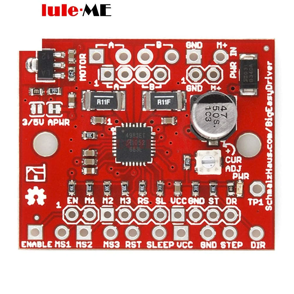 برد درایور موتور پله ای Big Easy Driver Board V1.2 A4988 2A/Phase برای پرینتر سه بعدی، کیت DIY، ماژول برد الکترونیکی PCB