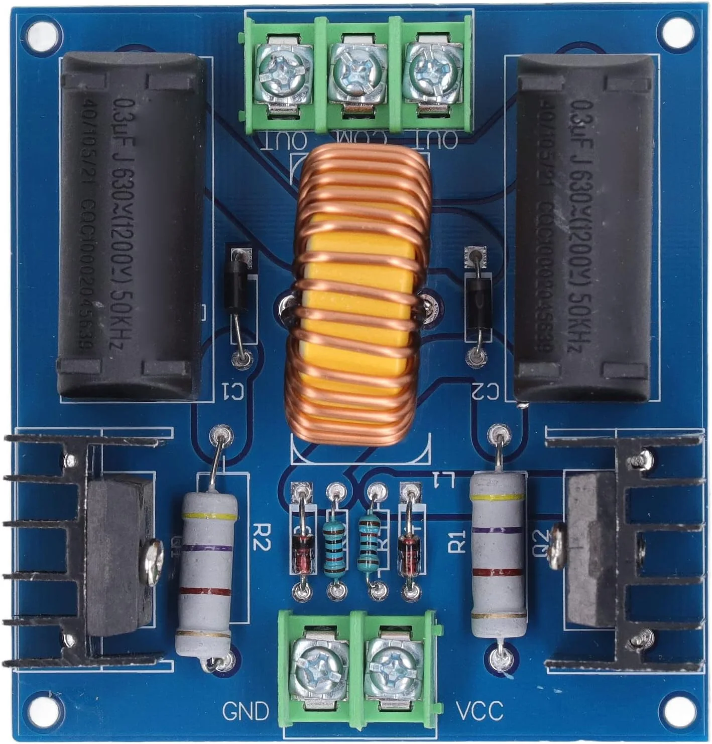 ماژول درایور ZVS ABS 24V، برد گرمایش القایی ورودی ماژول درایور ZVS، جریان بدون بار 3A برای صنعت DC 12-30V