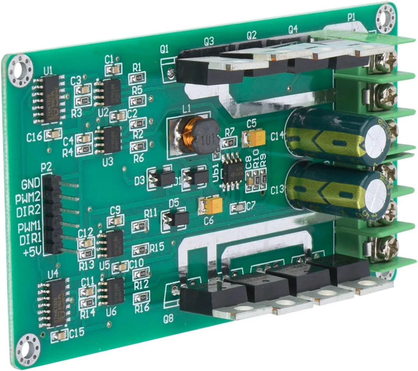 ماژول درایور موتور دوگانه H Bridge | ماسفت IRF3205 3 - 36 ولت 10 آمپر حداکثر 30 آمپر | کنترلر موتور DC برای رباتیک / CNC / پرینترهای سه بعدی | عملکرد ترمز و مدولاسیون PWM