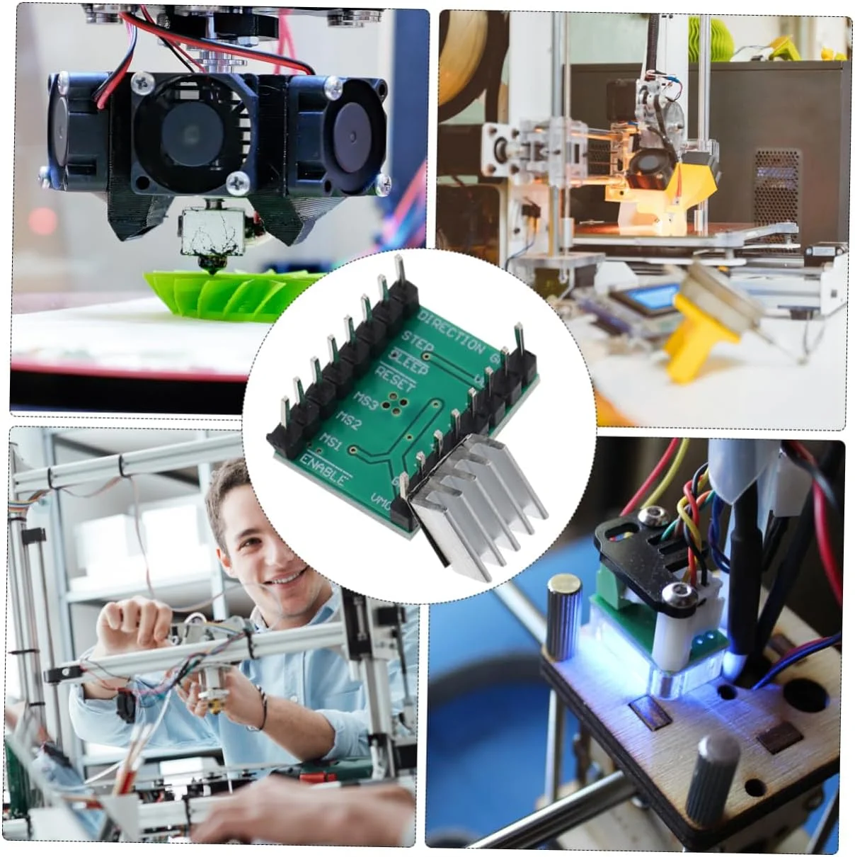 DOITOOL بسته 12 عددی ماژول استپر برای پرینترها، برد با بازدهی بالا، پشتیبانی و خروجی