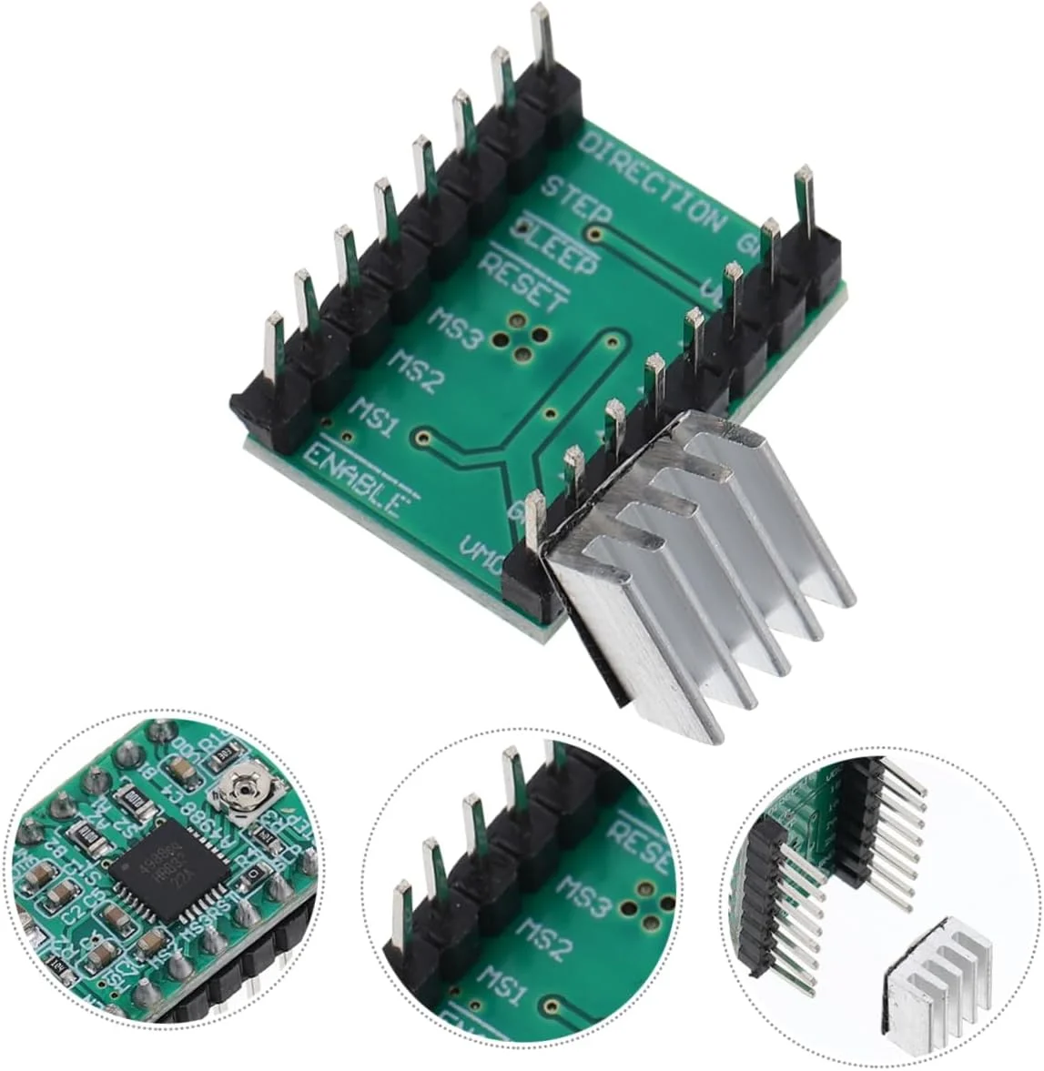 DOITOOL 4 عدد ماژول استپر برای پرینترها، برد درایور با پشتیبانی از استپینگ کامل، خروجی با بازدهی بالا برای کاربردهای CNC DOITOOL 4 عدد ماژول استپر برای پرینترها، برد درایور با پشتیبانی از استپینگ کامل، خروجی با بازدهی بالا برای کاربردهای CNC