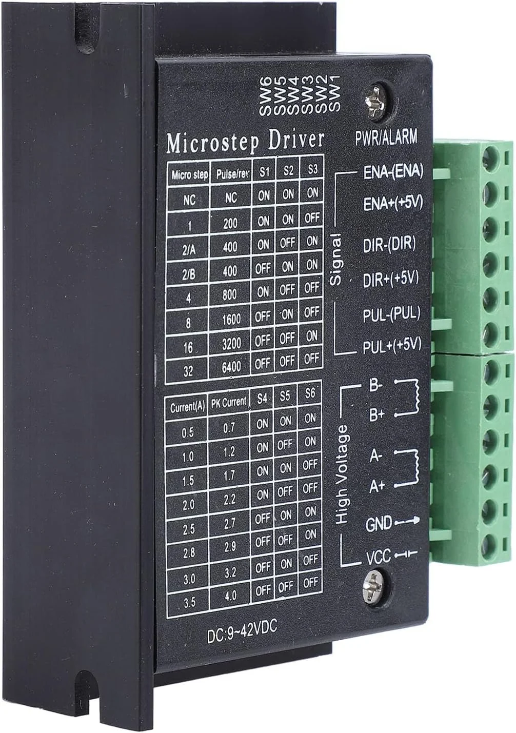 ماژول درایور موتور پله ای Drfeify 4A DC9‑42V کنترلر CNC موتور پله ای برای میز کار XYZ Nema17، مشکی