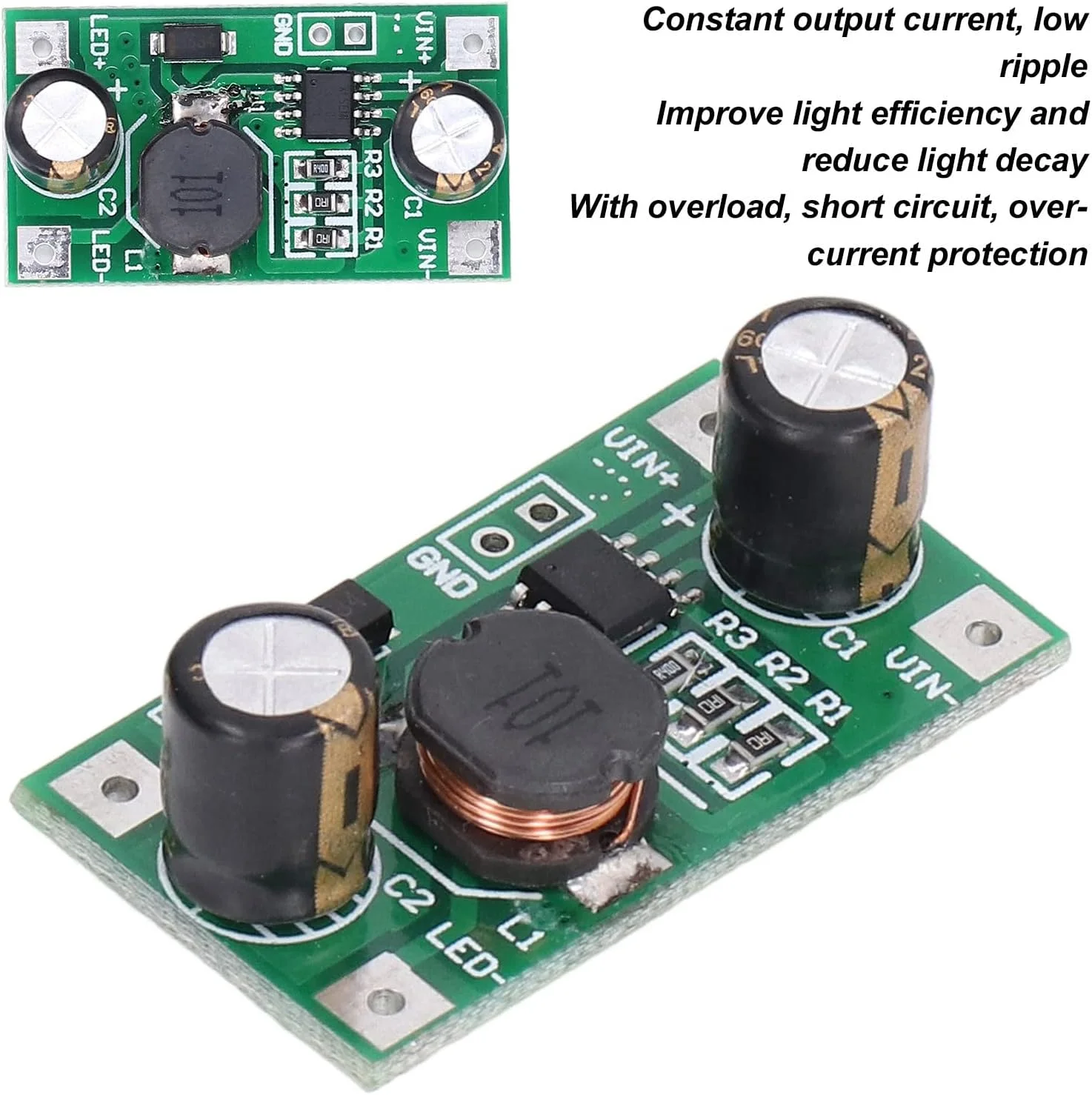 ماژول درایور ال ای دی PWM با جریان ثابت 700mA و ورودی DC 5-35V، مناسب برای 6 عدد ال ای دی 3W/2W