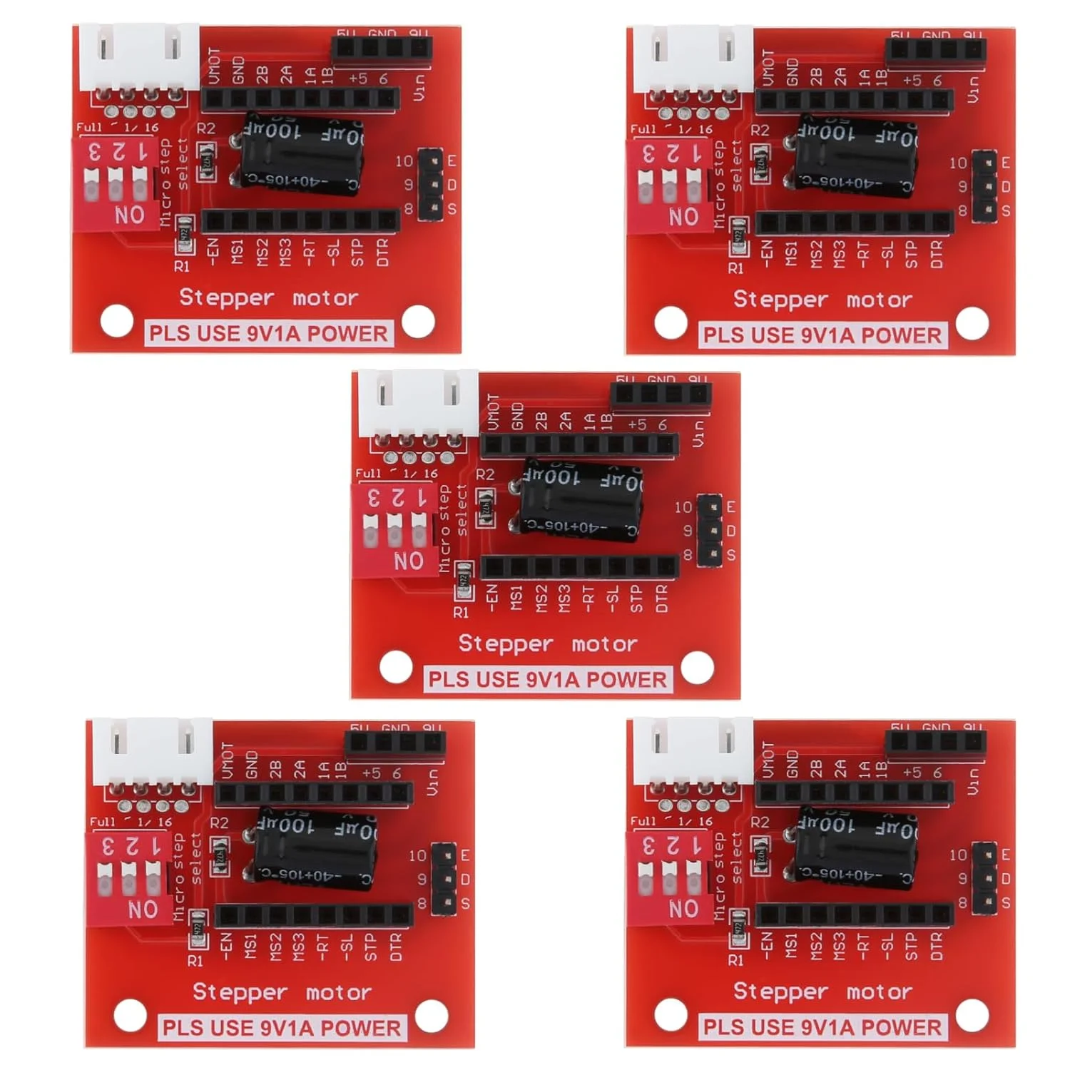 برد توسعه کنترل درایور موتور پله ای A4988 DRV8825 برای پرینتر سه بعدی، ماژول توسعه موتور پله ای