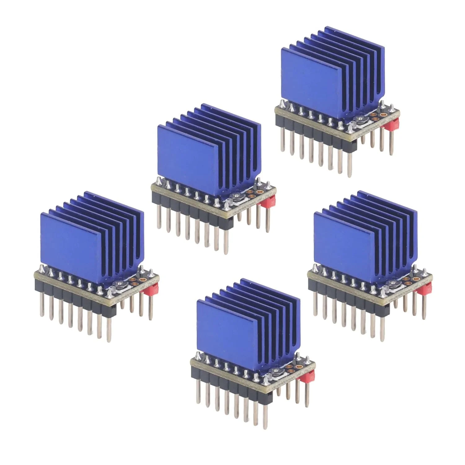درایور موتور پله ای، 5 عدد ماژول درایور موتور پله ای TMC2209 V2.0 فوق العاده بی صدا با هیت سینک، قطعات جایگزین چاپگر سه بعدی برای TMC2208