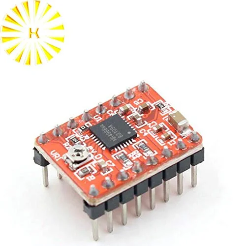 تجهیزات الکتریکی Davitu - قطعات پرینتر سه بعدی CNC، ماژول درایور موتور پله ای Reprap pololu A4988 با هیت سینک برای اتصال رمپ 1.4