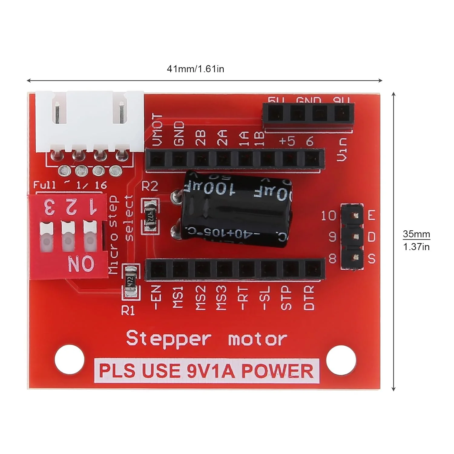 برد توسعه کنترل درایور موتور پله ای A4988 DRV8825 برای پرینتر سه بعدی، ماژول توسعه موتور پله ای