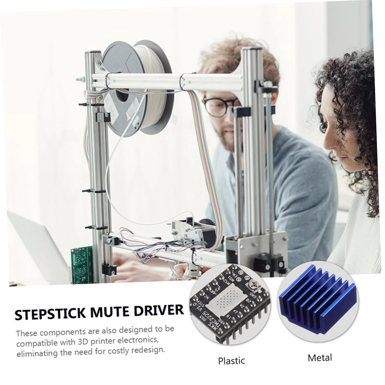 5 عدد برد درایور موتور پله ای، ماژول درایو موتور، پد خنک کننده الکترونیک پرینتر