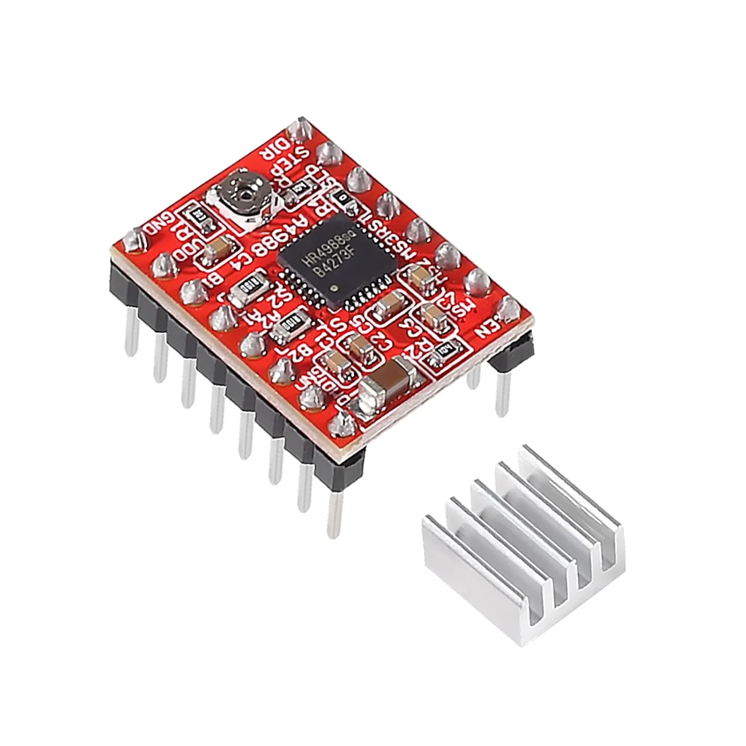 ماژول درایور موتور پله ای A4988 Stepstick با هیت سینک برای پرینتر سه بعدی Reprap CNC ماشین رباتیک - بسته 10 عددی ماژول درایور موتور پله ای A4988 Stepstick با هیت سینک برای پرینتر سه بعدی Reprap CNC ماشین رباتیک - بسته 10 عددی