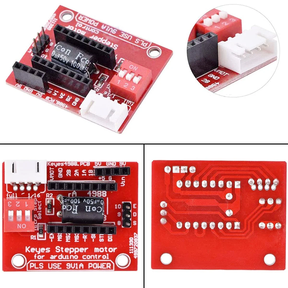 برد توسعه کنترل DAOKI درایور موتور پله ای پرینتر سه بعدی با کابل Dupont A4988 DRV8825، برای لوازم جانبی پرینتر سه بعدی برد توسعه کنترل DAOKI درایور موتور پله ای پرینتر سه بعدی با کابل Dupont A4988 DRV8825، برای لوازم جانبی پرینتر سه بعدی