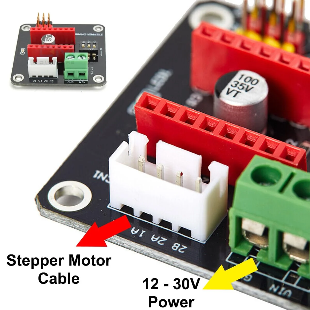 برد توسعه درایور موتور پله‌ای 42 DRV8825 A4988 ماژول توسعه شیلد کنترل پرینتر سه بعدی با درایور موتور پله‌ای A4988 + DRB8825، برای پرینتر سه بعدی