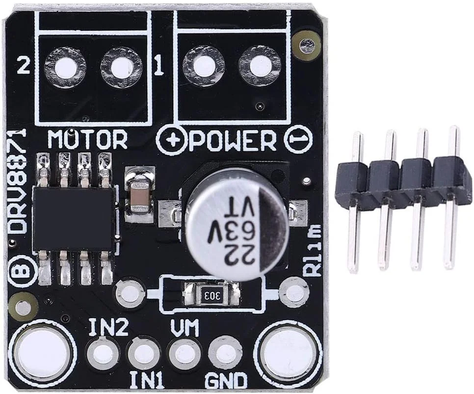 ماژول درایور موتور DC پل H با کنترل PWM 3.6A مدل DRV8871 به همراه لوازم جانبی صنعتی برای پرینتر و لوازم خانگی
