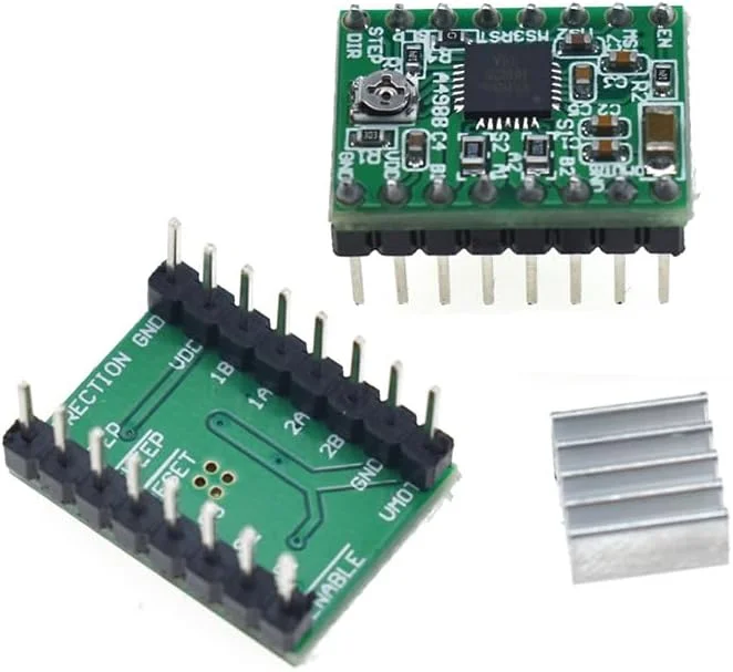 کنترلر رمپس 1.4 با ماژول درایور استپر A4988 DRV8825 (همراه با A4988)