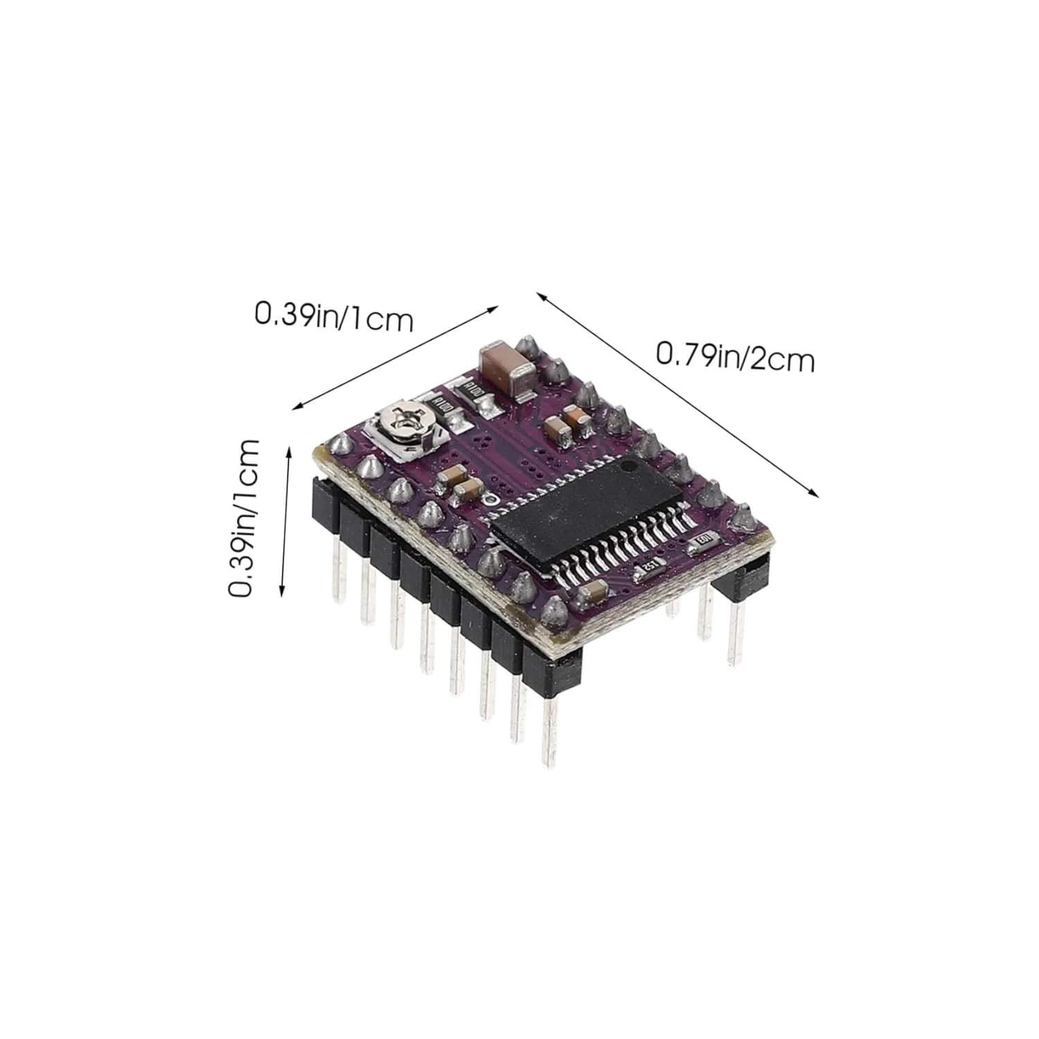 مجموعه 5 عددی ماژول درایور موتور پله ای با هیت سینک کوچک PCB برای پرینتر و دستگاه های CNC کوچک، سازگار با موتورها، دارای شش رزولوشن میکرو استپینگ برای کنترل دقیق