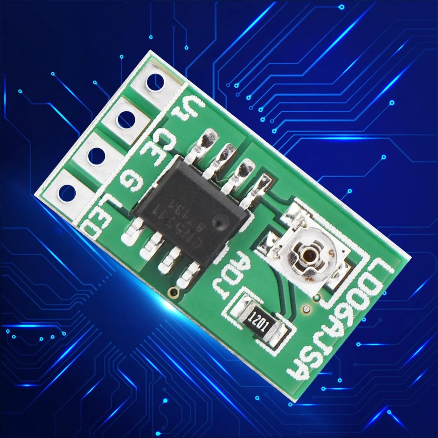 ماژول درایور LED جریان ثابت، برد کنترل PWM DC 3.3V 3.7V 5V 30-1500mA ماژول قابل تنظیم جریان ثابت با جریان بیش از حد برای LED Li Ion