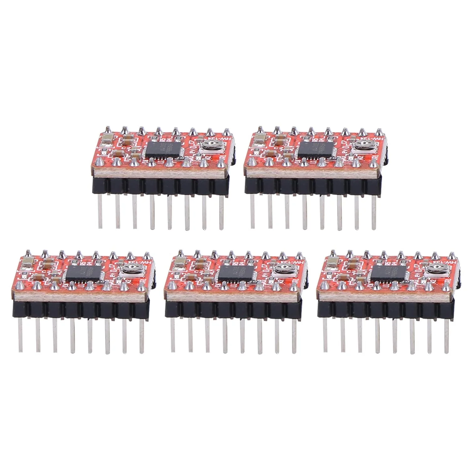 برد ماژول درایور موتور پله ای جمع و جور برای رمپز 1.4، نرخ بازده بالا، استفاده راحت، ایده آل برای پرینترهای سه بعدی DIY