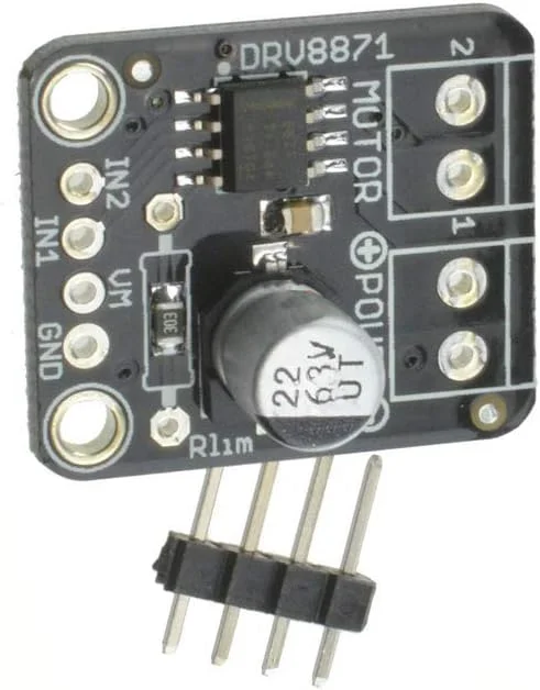 ماژول راه انداز موتور DC مدل DRV8871 H-Bridge با کنترل PWM و جریان 3.6 آمپر، مناسب برای آردوینو (تک عددی)