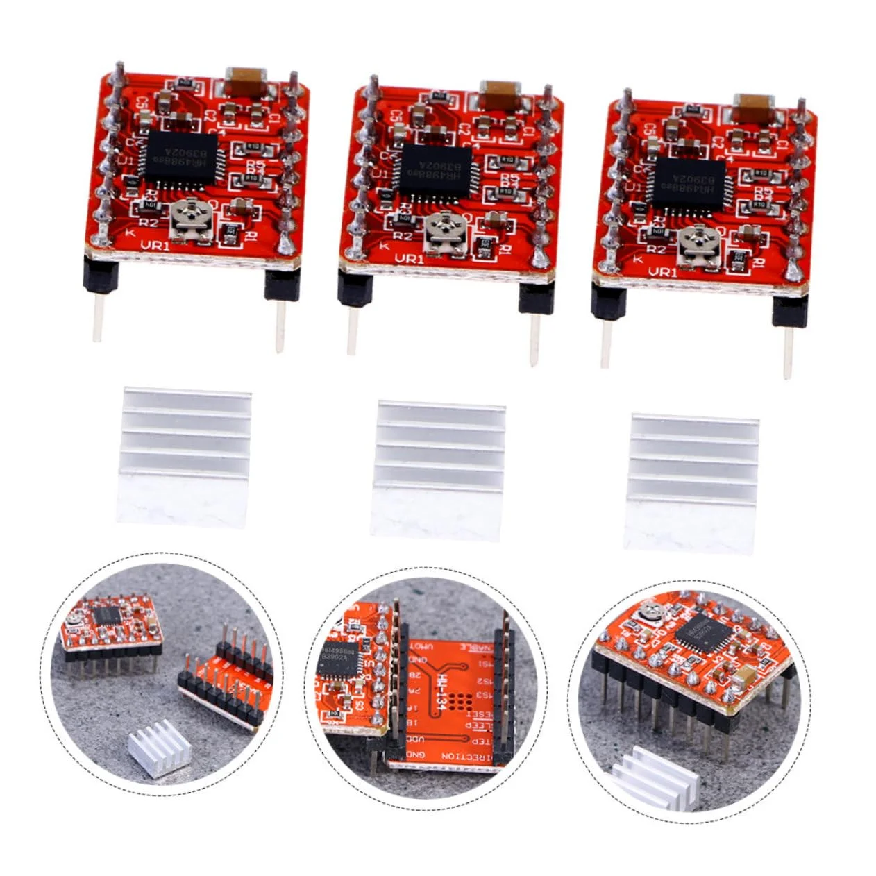 ماژول درایور موتور پله ای A4988 برای برد درایو موتور پرینتر سه بعدی، 5 عددی