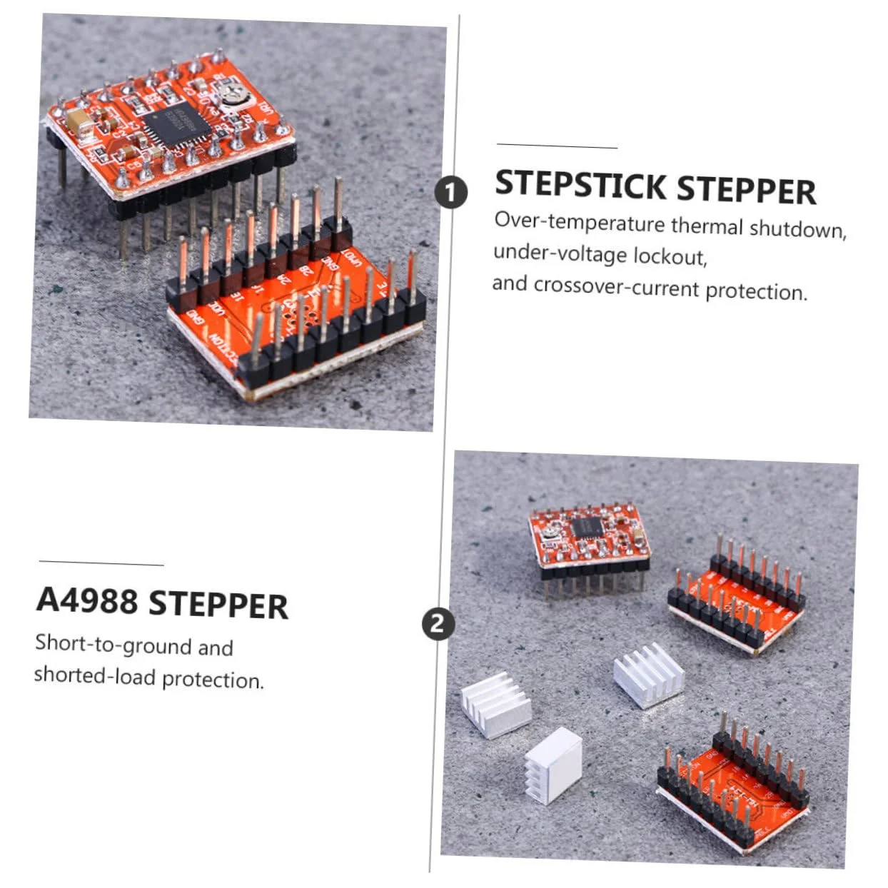 ماژول درایور موتور پله ای A4988 برای برد درایو موتور پرینتر سه بعدی، 5 عددی