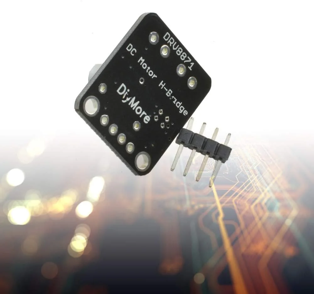 ماژول راه انداز موتور DC مدل DRV8871 H-Bridge با کنترل PWM و جریان 3.6 آمپر، مناسب برای آردوینو (تک عددی)