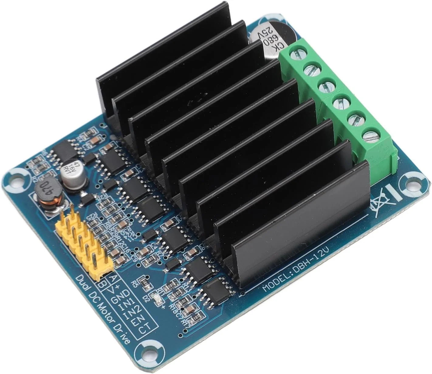 ماژول درایور موتور پل H دو کاناله، کنترل سرعت PWM 0-30 آمپر برای موتورهای DC، DC5-12V برگشت پذیر