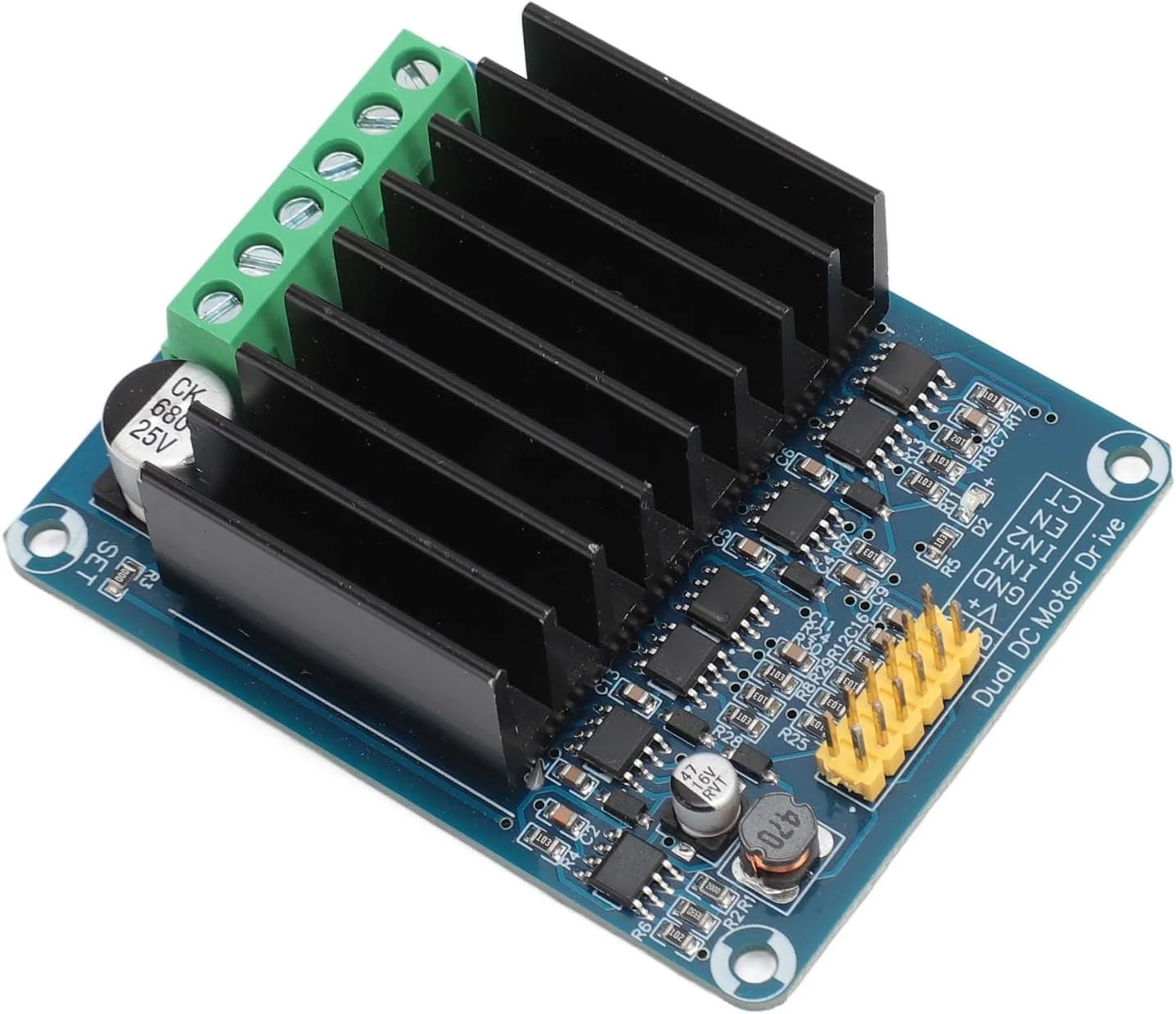 ماژول درایور موتور پل H دو کاناله، کنترل سرعت PWM 0-30 آمپر برای موتورهای DC، DC5-12V برگشت پذیر