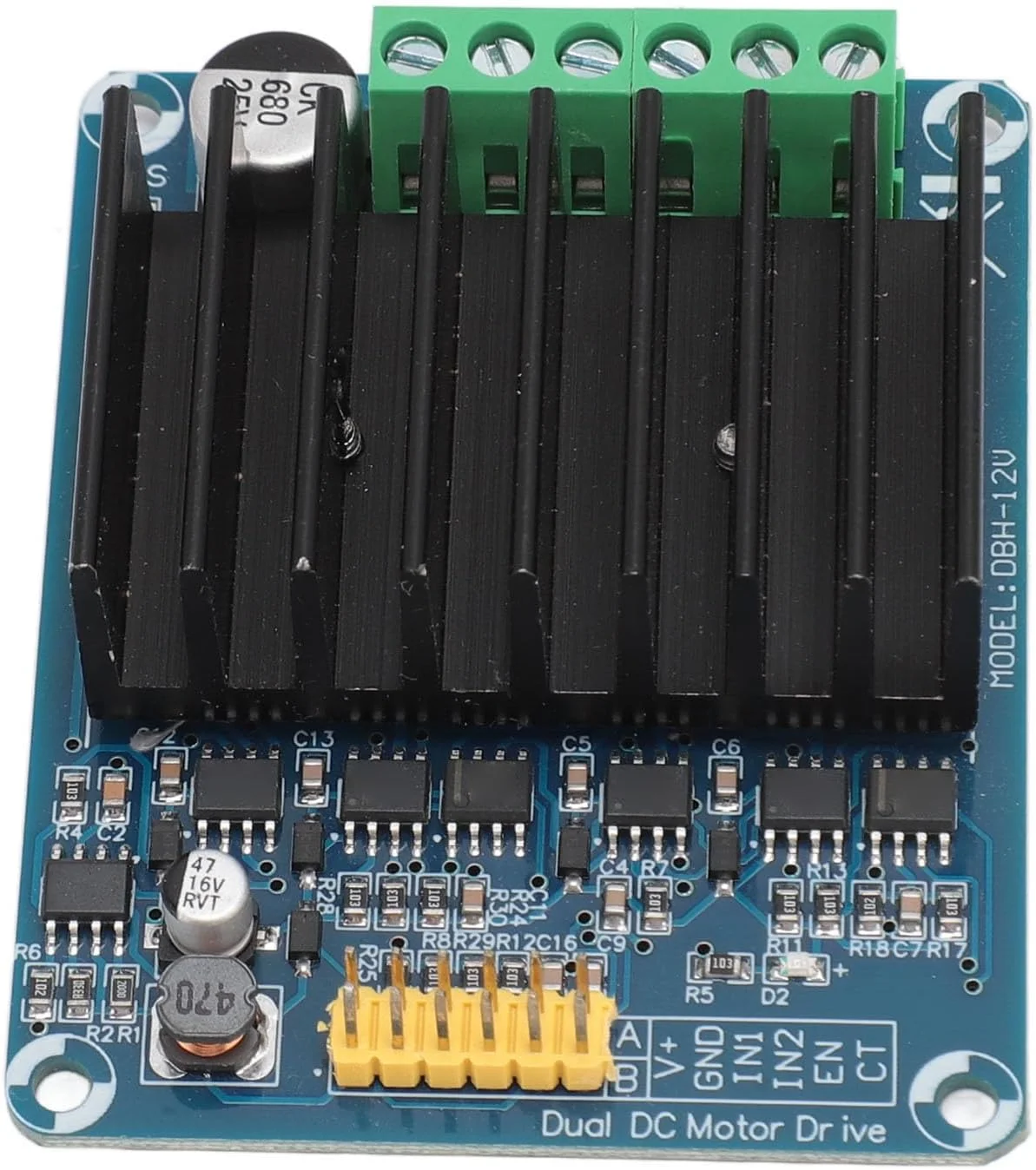 ماژول درایور موتور پل H دو کاناله، کنترل سرعت PWM 0-30 آمپر برای موتورهای DC، DC5-12V برگشت پذیر