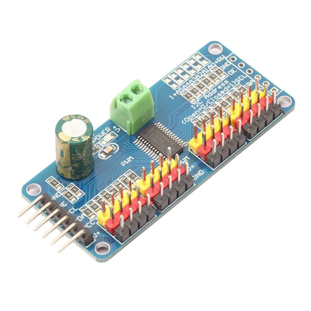 ماژول درایور PWM/Servo شانزده کاناله 12 بیتی - رابط I2C مدل PCA9685