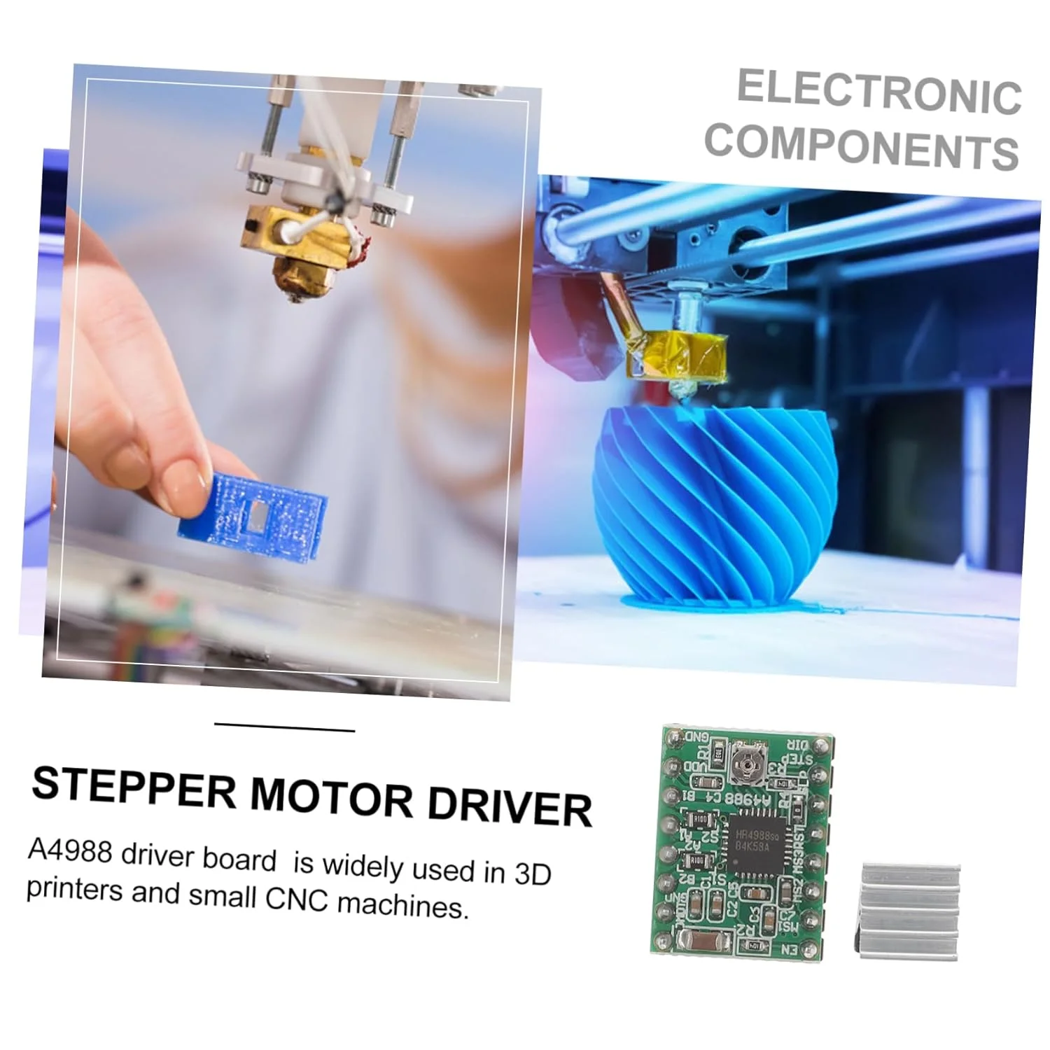 ماژول درایور استپر 5 عددی برای پرینتر، گشتاور بالا، موتور استپر حلقه بسته با ویژگی های حفاظتی