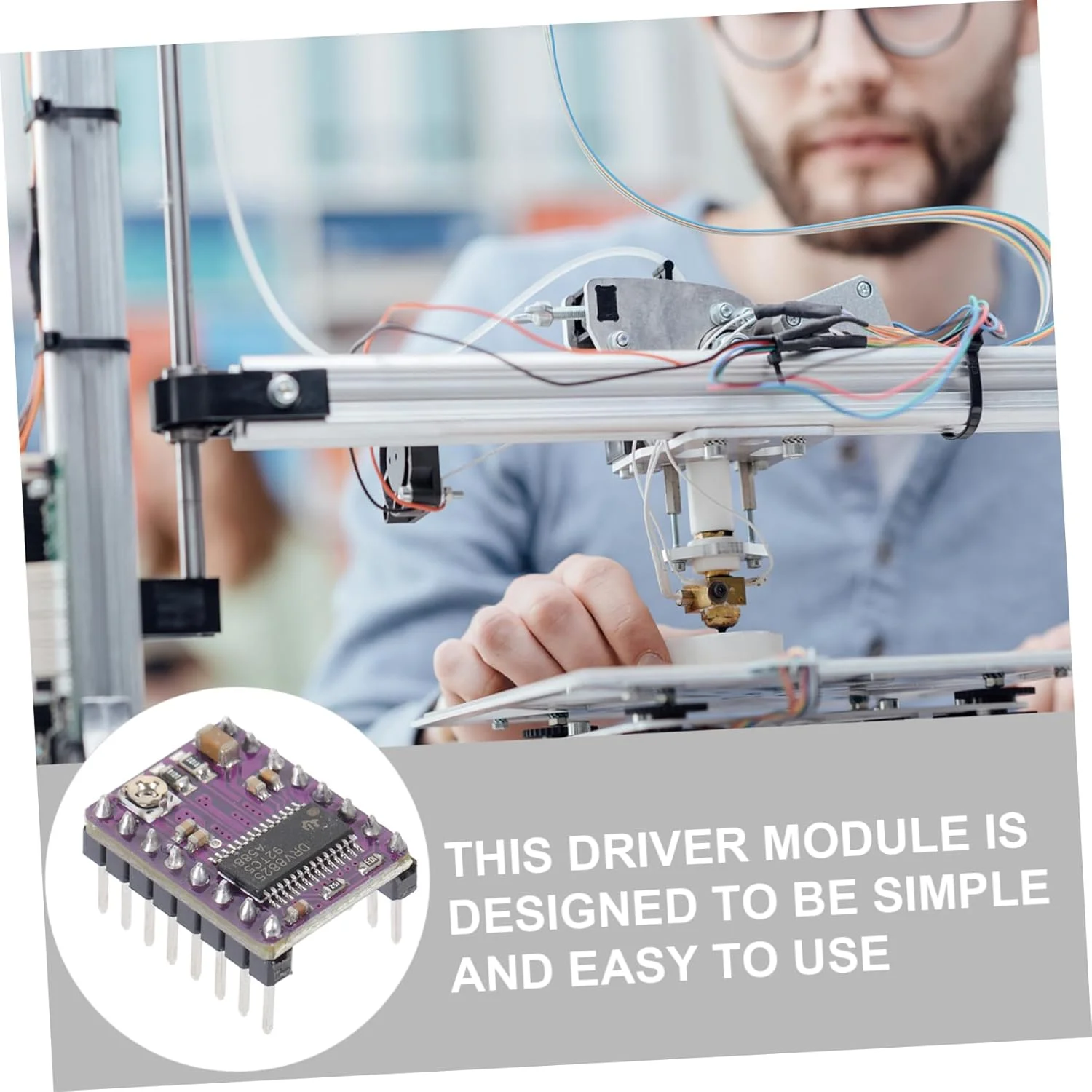 ۵ عدد ماژول درایور استپر با هیت سینک برای پرینترها، تراشه با عملکرد بالا برای کنترل دقیق، سازگار با Rrerap Ramps