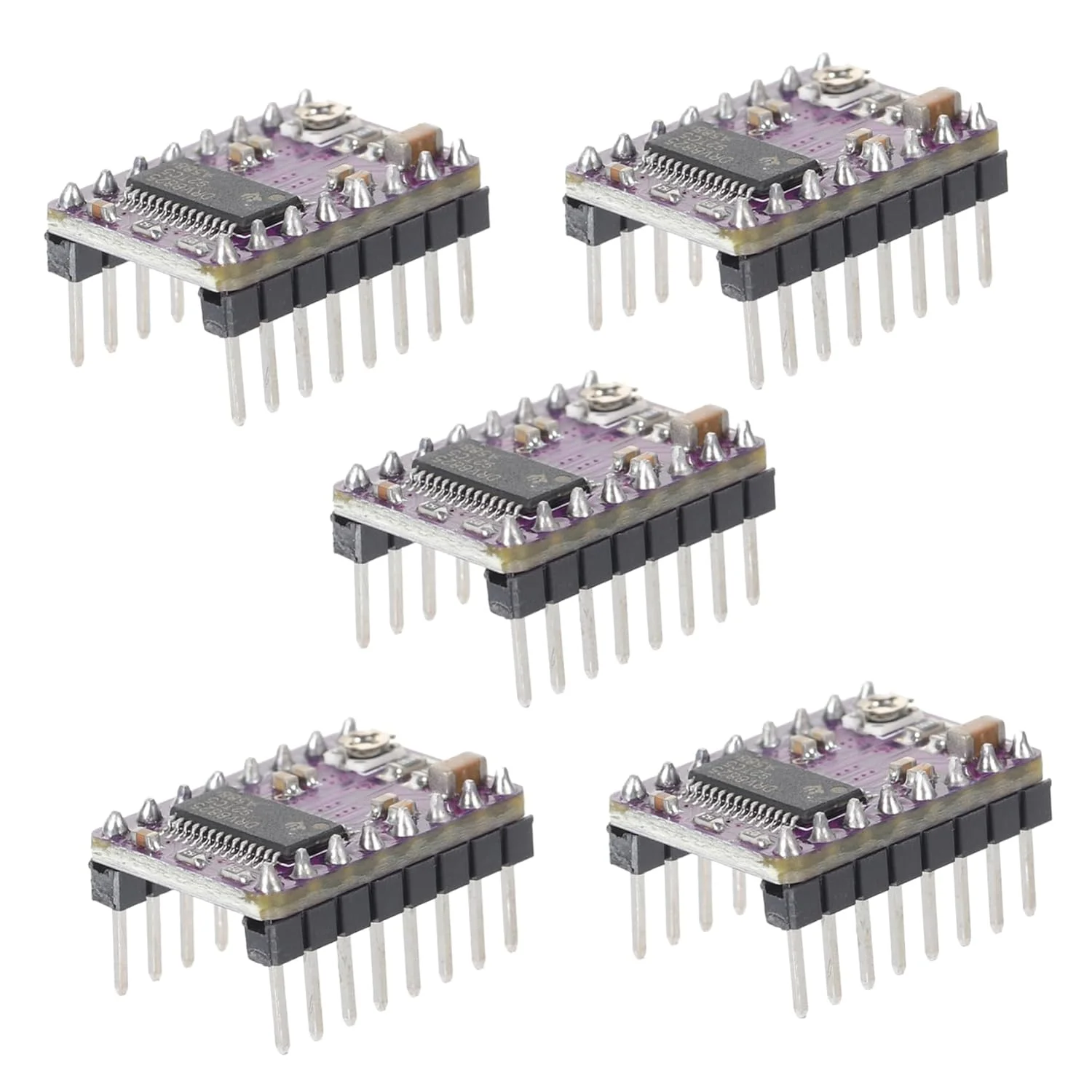 ماژول درایور موتور پله ای Cabilock 5 عددی با هیت سینک سازگار با پرینترها، رمپ های Rrerap، عملکرد بالا برای پایداری بیشتر و تنظیم دما