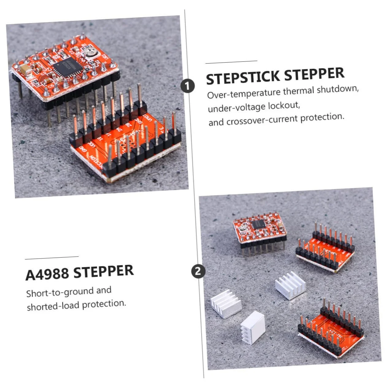 ۵ عدد هیت سینک ماژول درایور موتور پله ای برای محافظت از دمای بیش از حد پرینتر