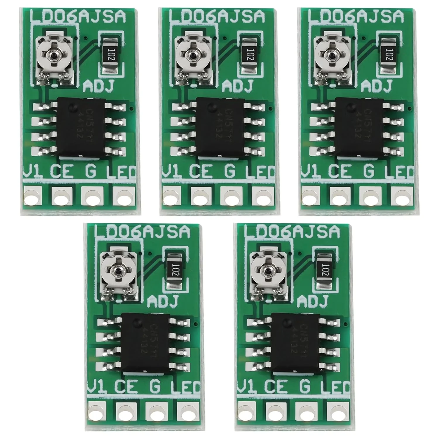 ماژول درایور LED پنج عددی DC 3.3V 3.7V 4.2V برد کنترل PWM سازگار با برنامه های روشنایی DIY