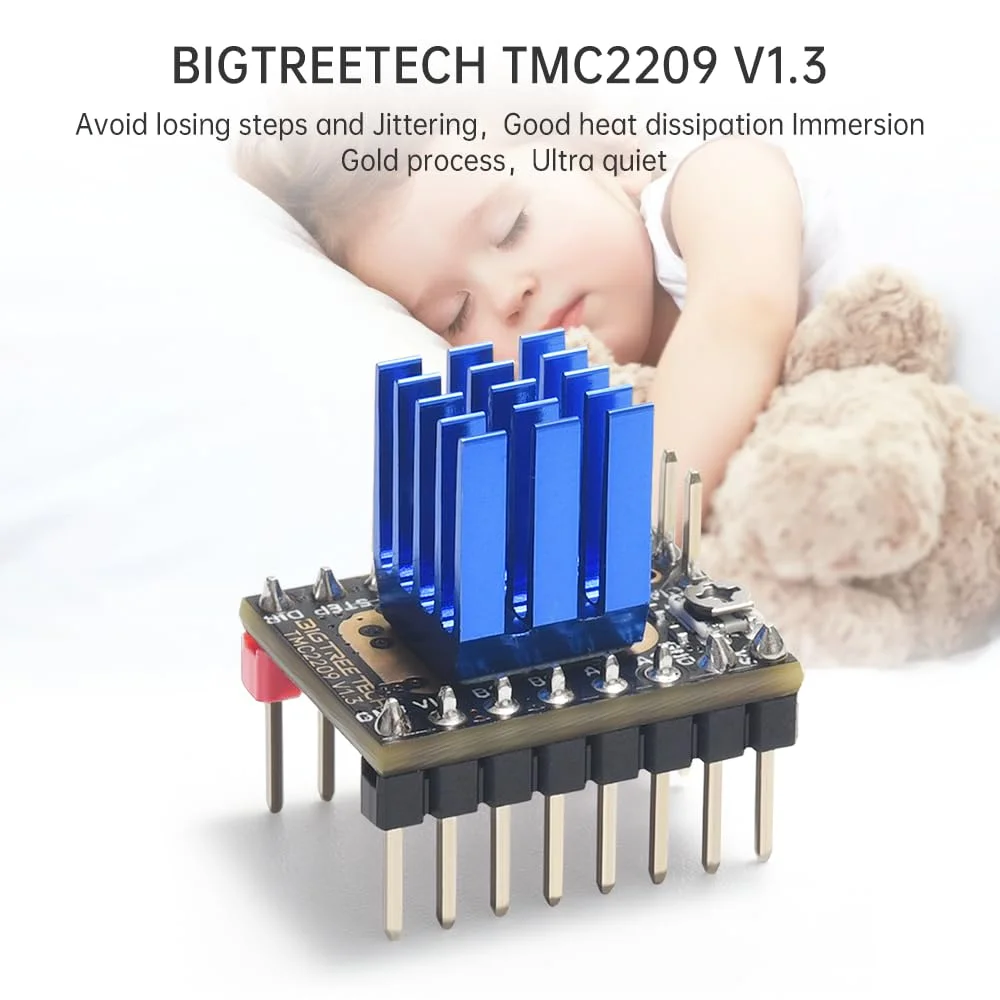 درایور موتور پله ای BIGTREETECH TMC2209 V1.3، 2.8 آمپر فوق العاده بی صدا، پشتیبانی از حالت UART/Step/DIR برای Octopus V1.1/Octopus Pro/Manta M4P/M5P/M8P/SKR V1.4 Turbo/SKR 3، برد کنترل 6 عددی درایور موتور پله ای BIGTREETECH TMC2209 V1.3، 2.8 آمپر فوق العاده بی صدا، پشتیبانی از حالت UART/Step/DIR برای Octopus V1.1/Octopus Pro/Manta M4P/M5P/M8P/SKR V1.4 Turbo/SKR 3، برد کنترل 6 عددی