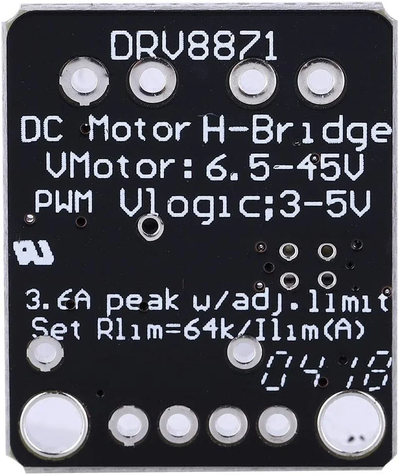 ماژول درایور موتور DC مدل DRV8871، کنترل PWM 3.6A، موتور براش خورده برای پرینتر، خودرو، لوازم جانبی صنعتی با محافظت در برابر جریان اضافی، محدوده ولتاژ گسترده