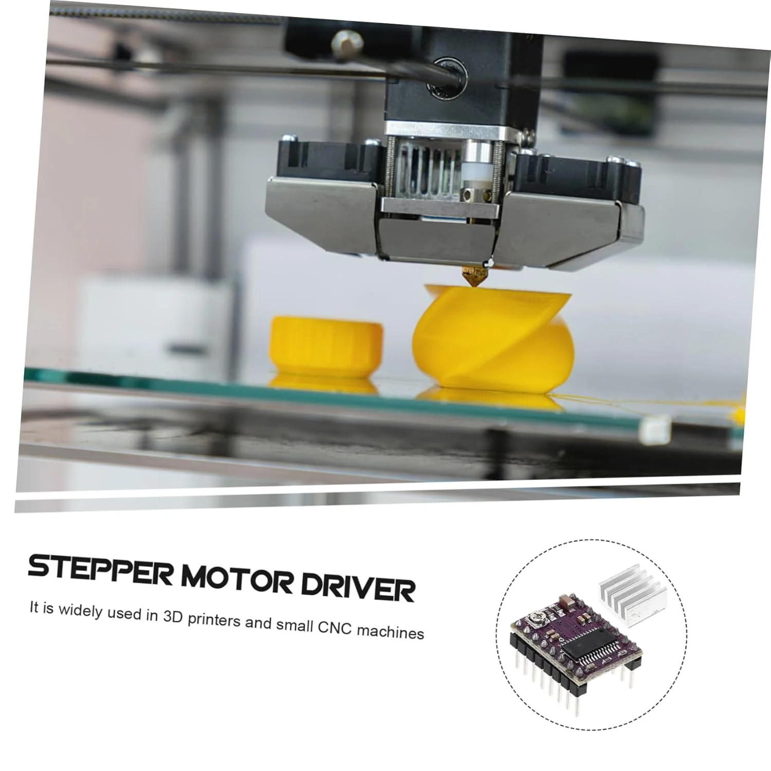 Balacoo 5 عدد ماژول درایور موتور برای پرینتر سه بعدی، کنترلر موتور پله ای با هیت سینک 4 لایه