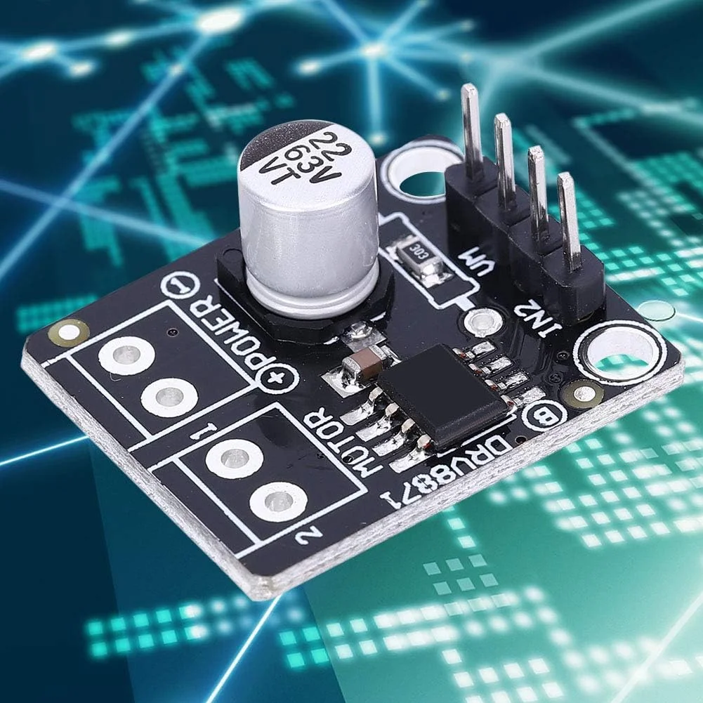 ماژول درایور موتور DC مدل DRV8871، کنترل PWM با جریان 3.6 آمپر، برای پرینتر، لوازم خانگی، تجهیزات صنعتی با محافظت در برابر جریان بیش از حد