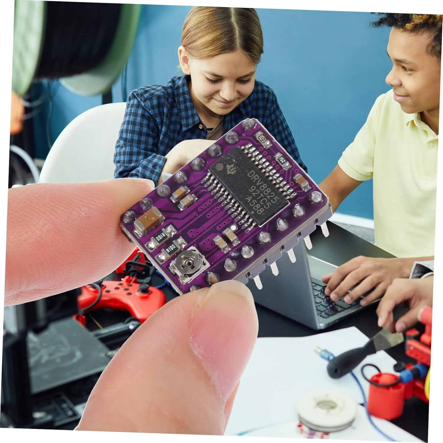 ماژول درایور موتور پله ای، برد درایور موتور برای پرینتر سه بعدی، دارای هیت سینک