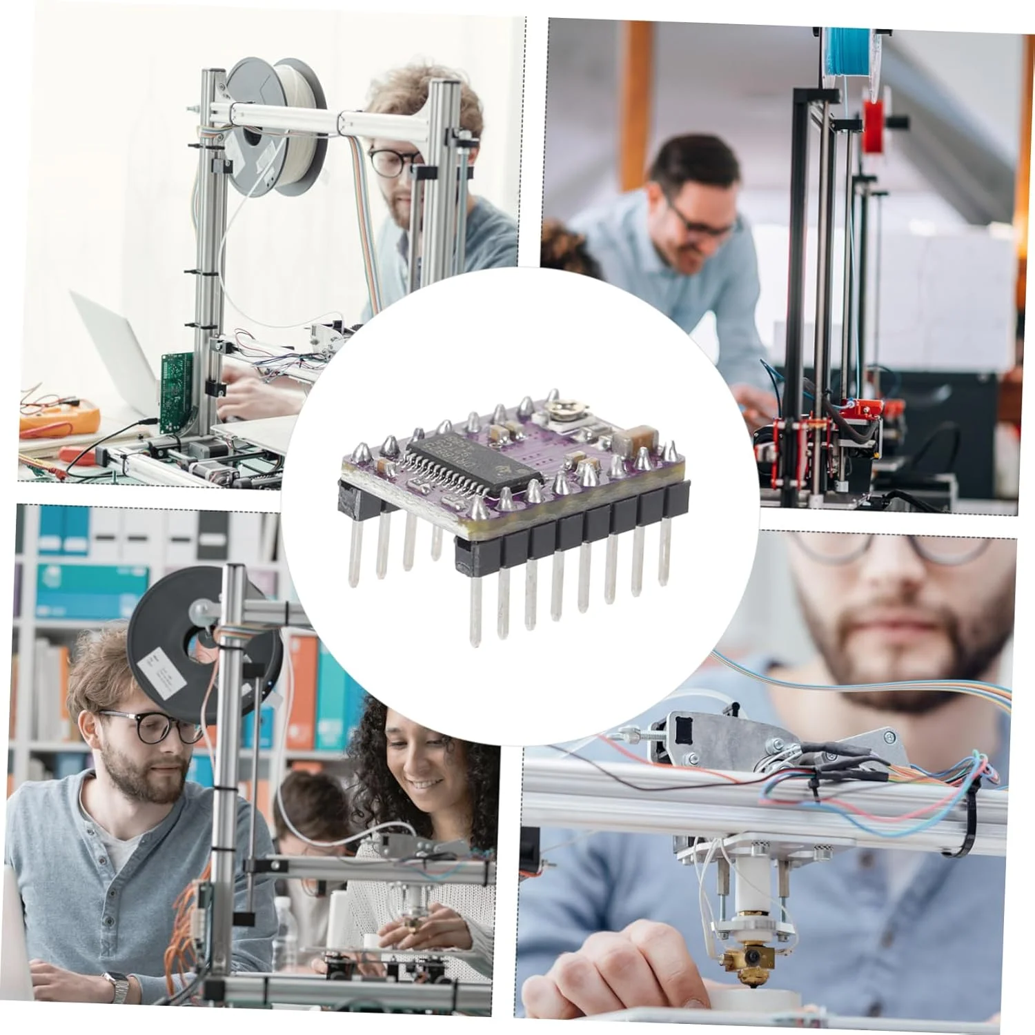 ماژول درایور موتور پله ای، برد درایور موتور برای پرینتر سه بعدی، دارای هیت سینک