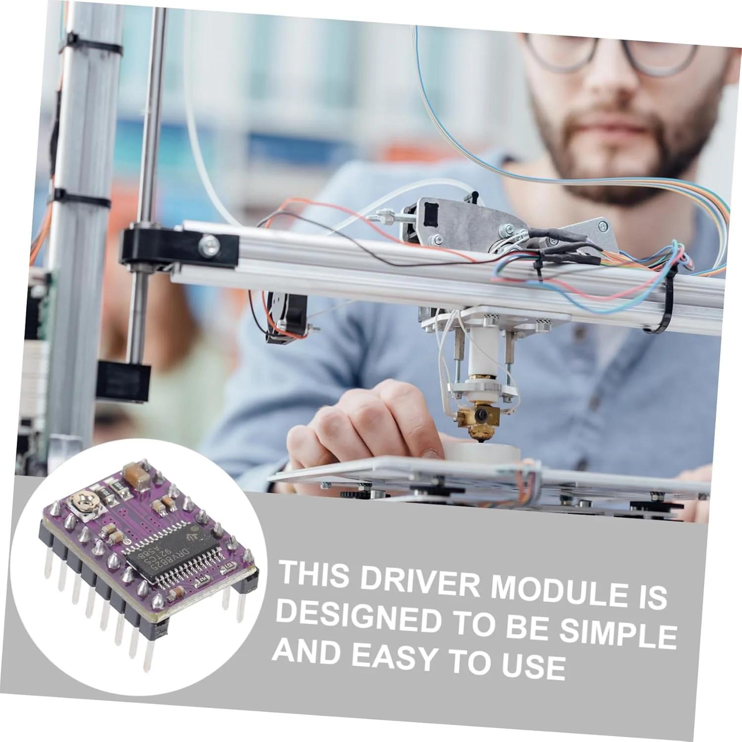 یک بسته هیت سینک ماژول درایور برای پرینترها، ماژول استپر سازگار با Rrerap Ramps و طراحی پایدار برای عملکرد بهبود یافته