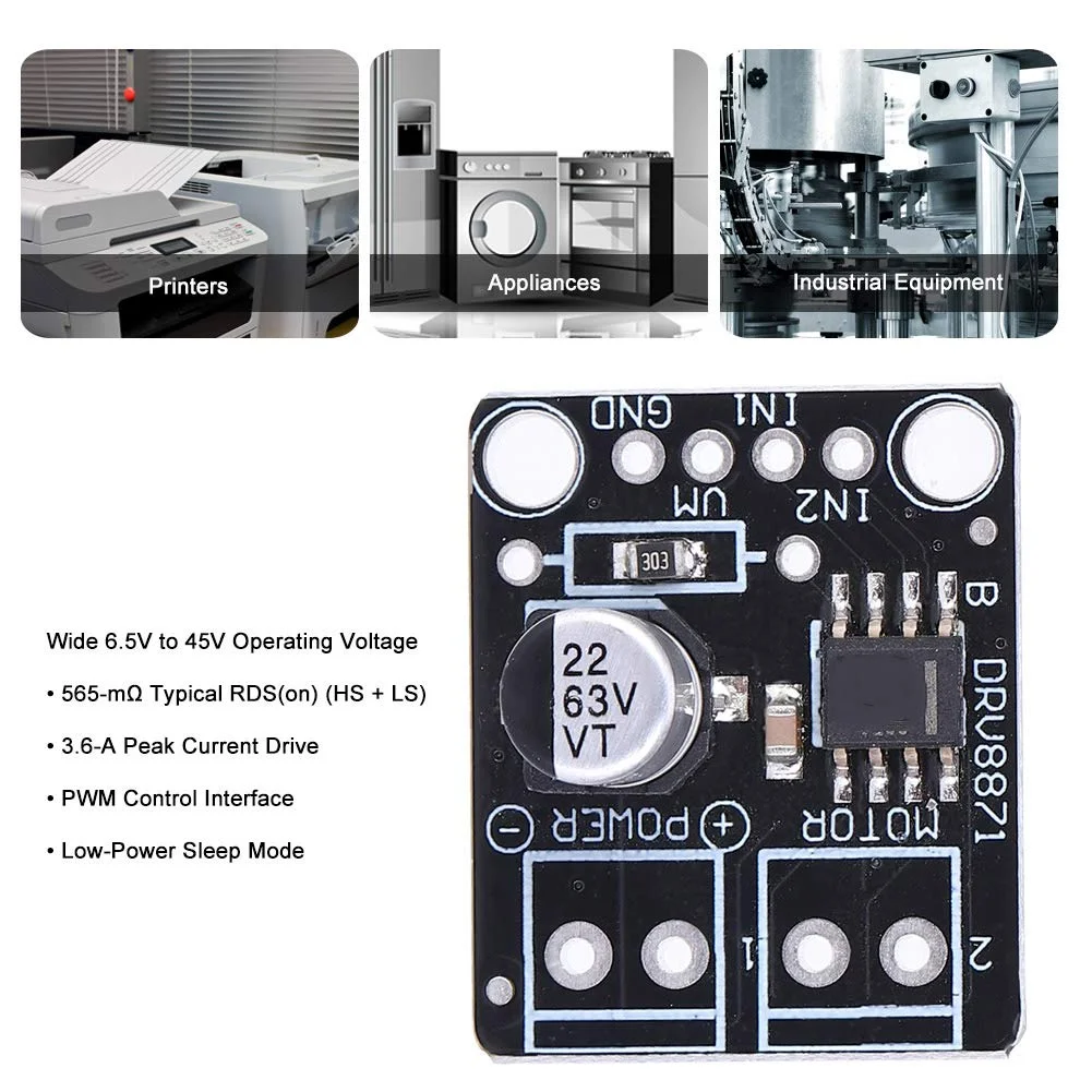 ماژول درایو 3.6 آمپر، برد درایور موتور DC، ماژول درایو BOB، قطعه الکترون برای چاپگر، لوازم الکتریکی، تجهیزات صنعتی